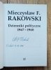 Mieczysław F. Rakowski Dzienniki polityczne 1967-1968 [autograf Mieczysława Rakowskiego]